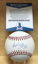 VICTOR VICTOR MESA MIAMI MARLINS SIGNED M.L. BASEBALL BECKETT G93197