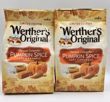 Lot Of 2 Bags Werther's Original Soft Caramels Pumpkin Spice 8.57 oz Each