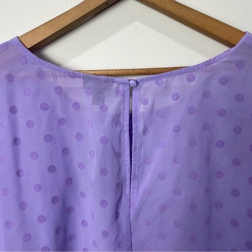 Torrid Women's Size: 3X Purple Swiss Polka Dot Long Sleeve Pullover Top - Picture 8 of 8