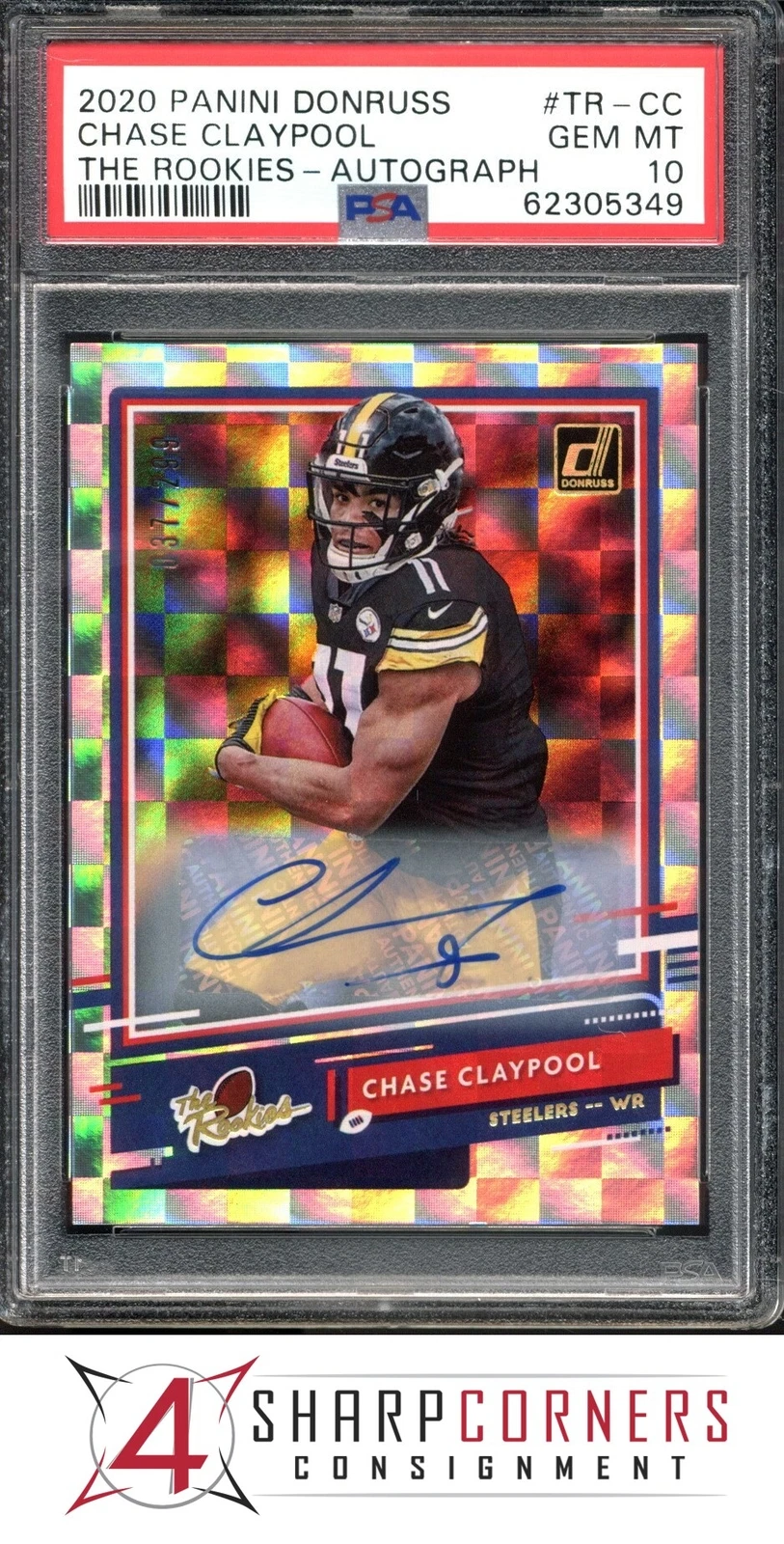 Chase Claypool Panini Donruss the Rookies #TRCC Autograph