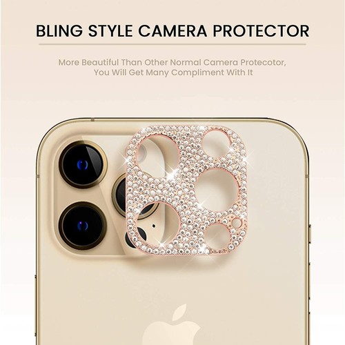 Protection d'écran pour objectif diamant pour iPhone 15 14 Plus 13 12 Pro Max Bling - Photo 8 sur 24
