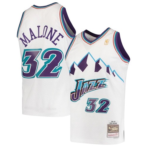 Karl Malone Utah Jazz Mitchell & Ness 1996-1997 Mountains Authentic Jersey
