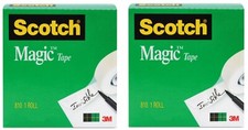 Scotch Magic Tape Refill 1" Core 0.75" x 83.33 ft Clear Transparent - Pack of 2