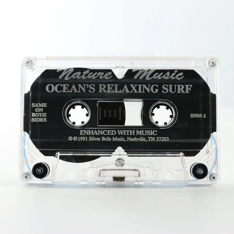 Ocean's Relaxing Surf Enhanced with Music (Cassette Tape, 1991) TESTED Natural - Image 3 of 4