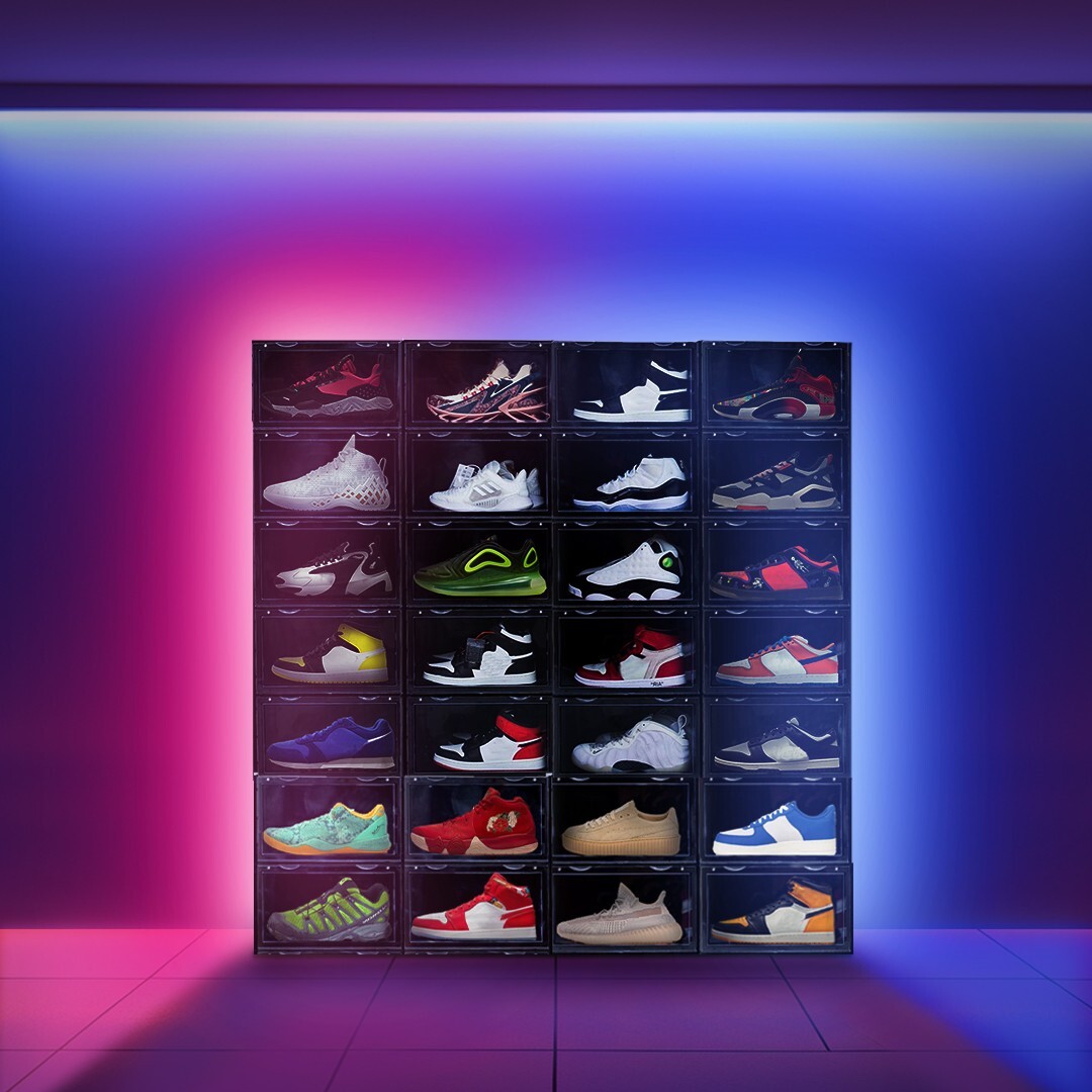 Colorful Neon Shoe Box Display Stand | eBay