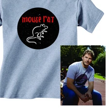 MOUSE RAT BAND T-Shirt from Parks and Recreation TV show Chris Pratt Andy Dwyer