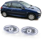 Klarglas Seitenblinker Chrom für Peugeot 107 206 SW CC 307 407 607 Toyota Aygo