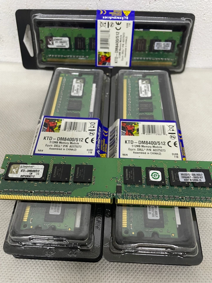 KINGSTON Kit of 6 KTD-DM8400/512 DDR 2 512 MB 3GB 400MHz PC3200 1Rx4 MemoryDELL - Image 4 of 4
