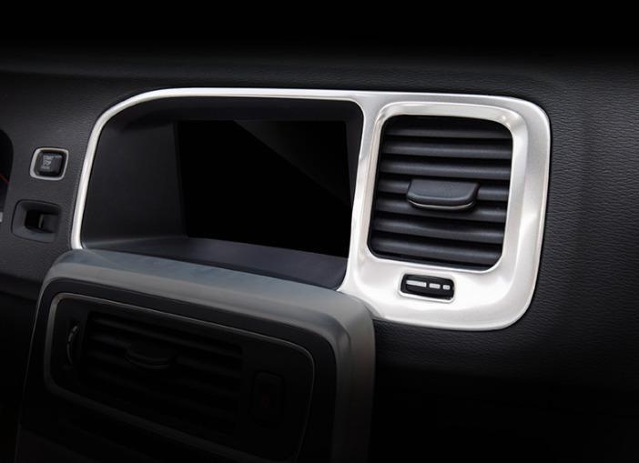 For Volvo S60 V60 12-2020 stainless steel central console Navigation panel trim
