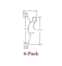 2 1/2" Single Slat VALANCE EXT CLIPS for Horizontal Faux WOOD / MINI BLINDS 6-Pk