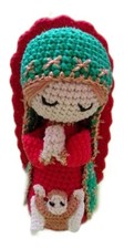 Amigurumi VIRGEN DE GUADALUPE 7" Stuffed Crochet Doll Plush Toy Figure virgin of