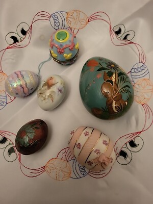 Eierschmuck Restposten CLOISONNE Porzellan Pappmaché RAR VINTAGE 