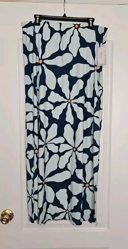 Lularoe Kayla Single Slit Maxi Skirt Green Floral XL NWT