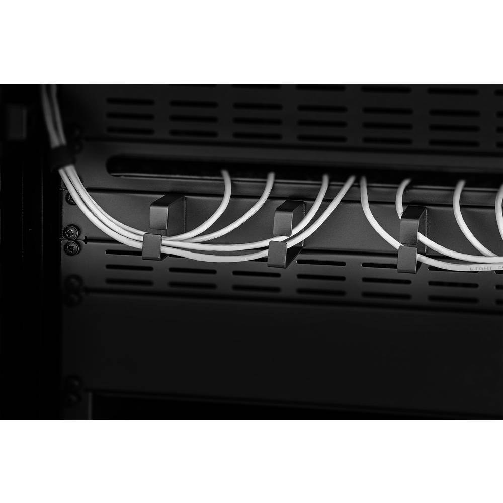 Renkforce RF-3429148 19 pollici Pannello passacavi per armadio rack 1 U Nero