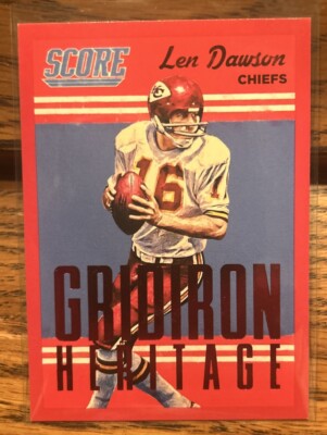 2015 Score Gridiron Heritage Red Len Dawson Kansas City Chiefs #13 HOF Mint