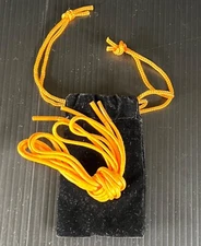 Veuve Clicquot Champagne Orange Thin Round Shoelaces  with Velvet Bag :~ 30.75”