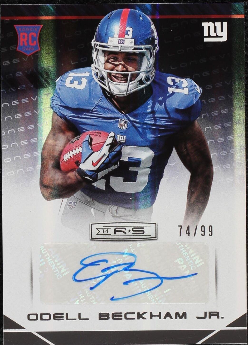 2014 Panini Rookies & Stars - Odell Beckham Jr. #176 Rookies Longevity ...