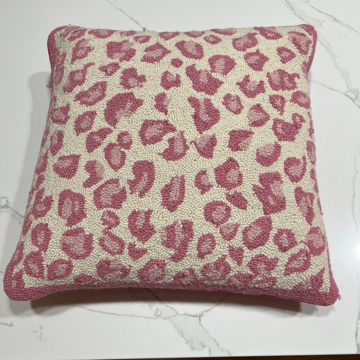 Pine Cone Hill Annie Selke Needlepoint pillow wool Velvet Pink