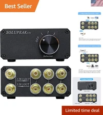 Stylish U31 RCA Audio Switch Box - Reliable 3 Port Selector for Audio Setup