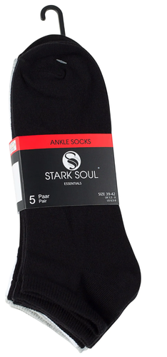 5 Paar oder 10 Paar Unisex Sneaker Socken schwarz weiß grau versch. Größen bis50 - Picture 6 of 8