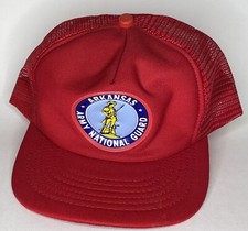 Vintage Snap Back Trucker Hat Cap Mesh Arkansas Army National Guard