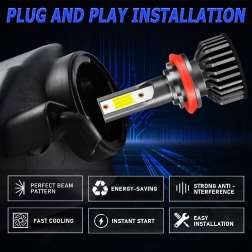 For 2019-2022 Ram 1500 2500 3500 LED Headlight Hi/Lo + Fog Light Bulbs Combo A+ - Foto 3 di 18