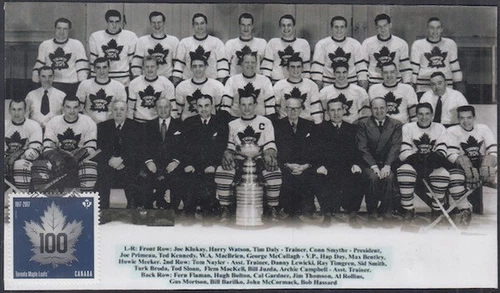 CANADA # 3044.23 TORONTO MAPLE LEAFS 100TH ANNIVERSARY FIRST DAY COVER