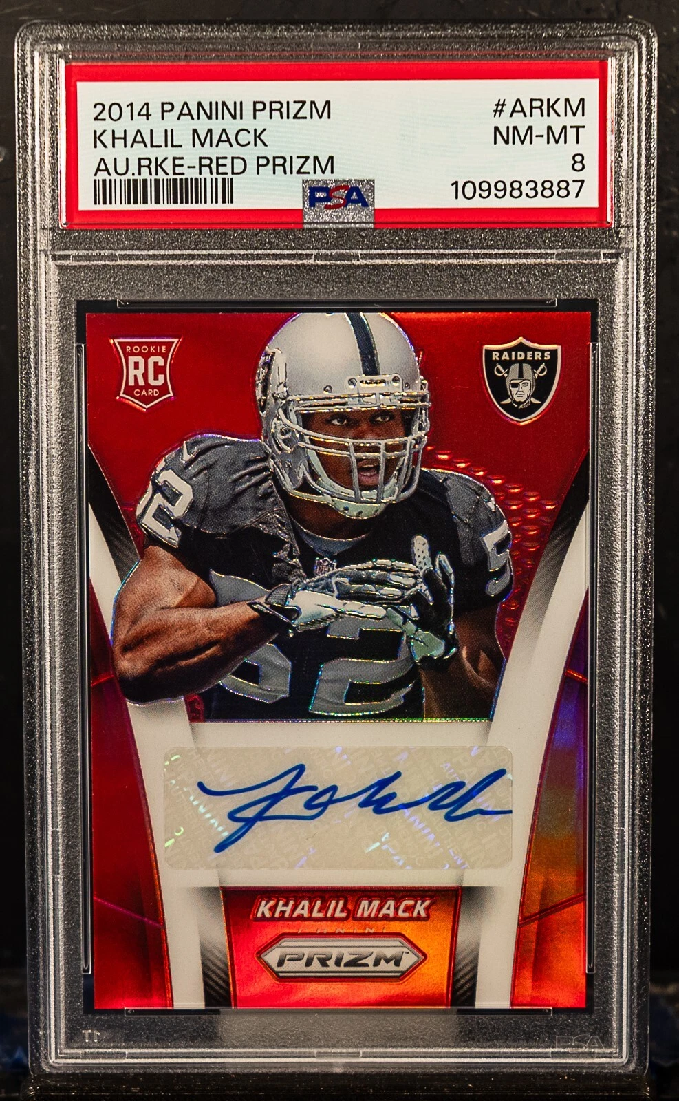 Khalil Mack Panini Prizm Autograph Rookies #ARKM Red