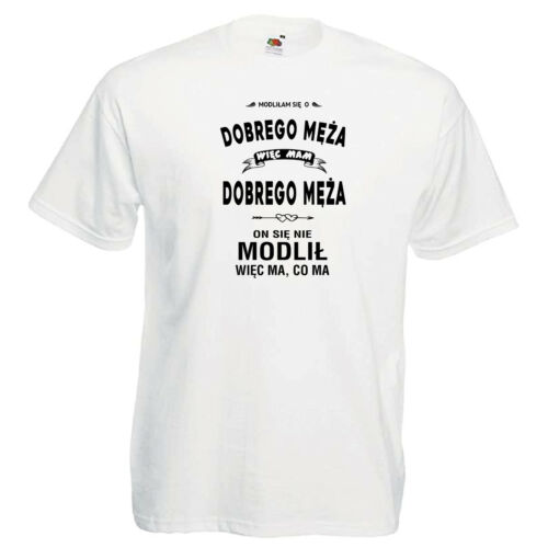 T-shirt Dobry Maz Zona prezent maglietta divertente regalo mąż żona maglietta San Valentino PL - Foto 4 di 4