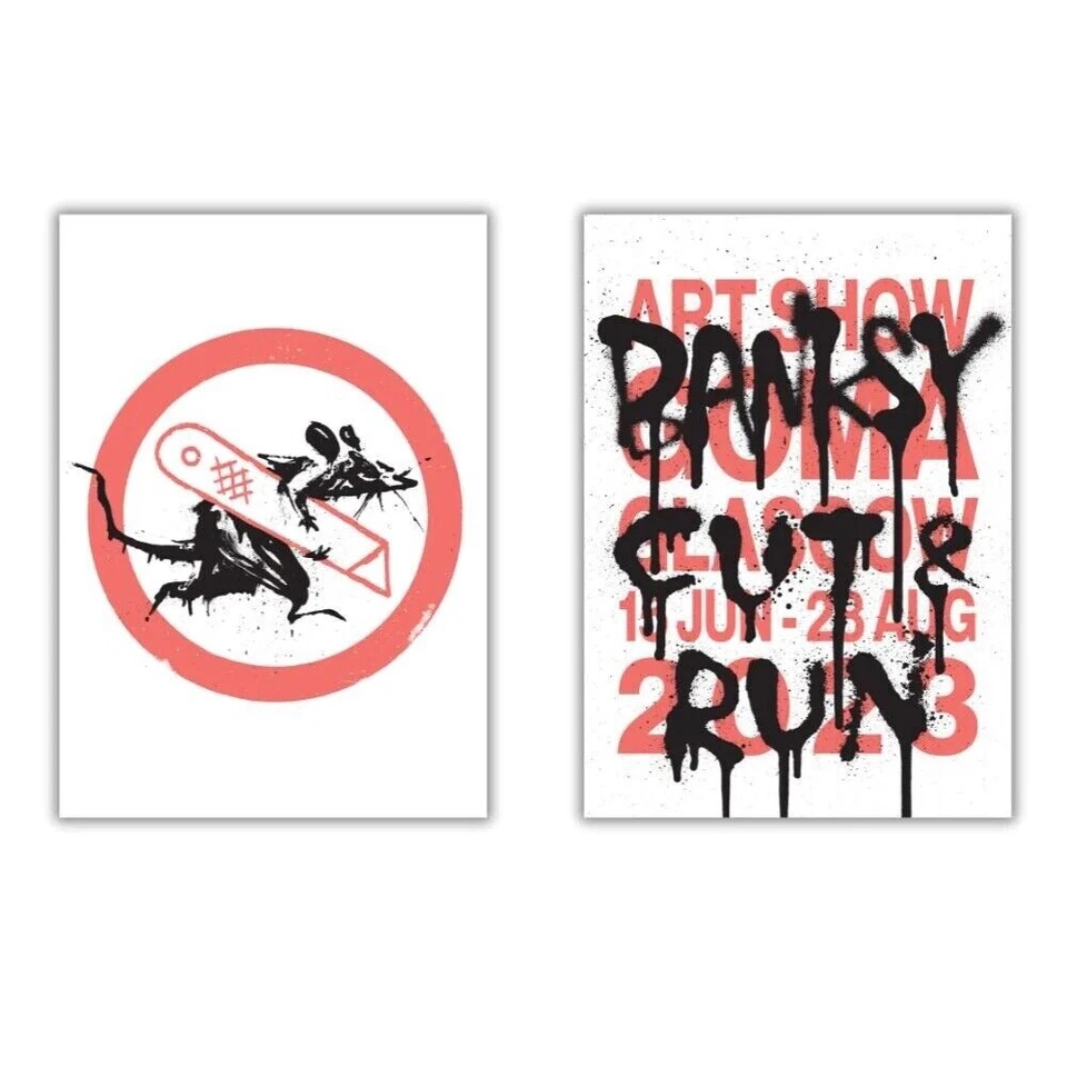 Banksy - Cut and Run Poster/Print - Original GOMA 2023 Set - Glasgow Art Exhibit - Image 2 of 4