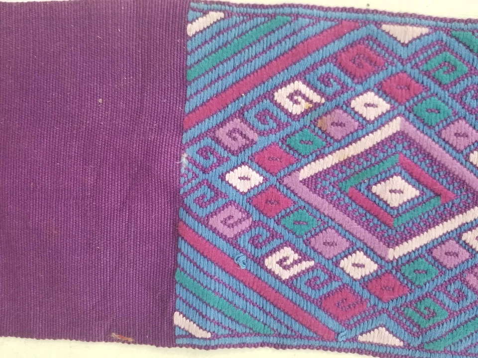 Faja guatemalteca maya tejida a mano vintage 282x16 cm Foto 4 de 4