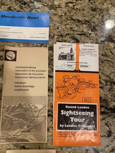 Misc Map Brochure Lot Of Europe Tourist Travels 1968 - Picture 7 of 7