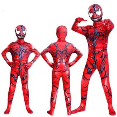 ✨Superhero Venom Carnage Spider-Man Kids Boys Halloween Cosplay Costume Jumpsuit