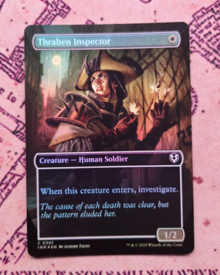 MTG Foil Thraben Inspector Extended Borderless Innistrad Remastered NM