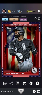 Topps Bunt 24 - Independence Day Luis Robert Jr Red Super Rare DIGITAL