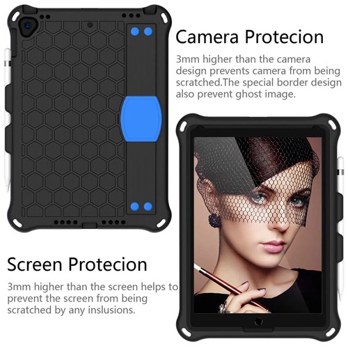 Rubber Stand Case Cover With Strap For iPad Mini Air Pro 1 2 3 4 5/6/7/8/9th Gen - Picture 73 of 84