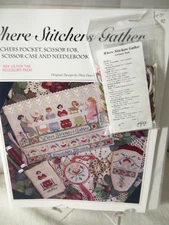 Victoria Sampler WHERE STITCHERS GATHER Ctd Cross Stitch Kit w/ Accessory Pack