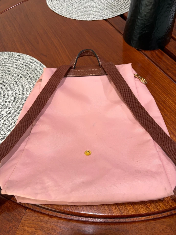 Longchamp Le Pliage Small Mini Backpack A26 Peach Pink Nylon L1699089A26 - Image 2 of 4