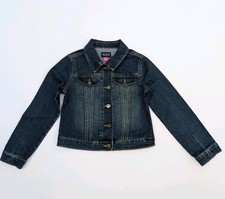 Place Denim Jean Jacket Girl's Size 7/8 w/ Heart Accent Buttons