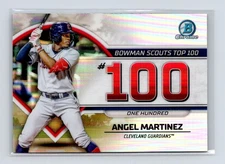 2023 Bowman Scouts Top 100 #BTP-100 Angel Martinez Cleveland Guardians