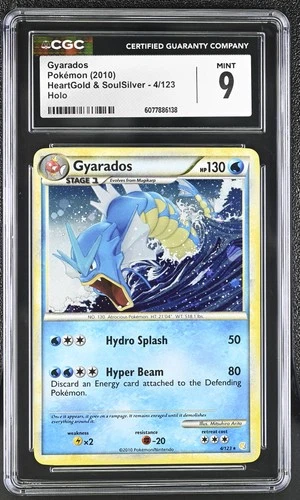 CGC 9 MINT Gyarados 2010 HeartGold & SoulSilver 4/123 Holo Pokemon Card