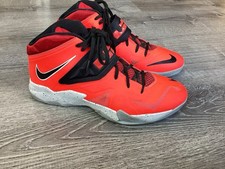 Nike Hombres Talla 11.5 LeBron Soldier 7 599264-602 Rojo Zapatillas con Cordones Zapatos