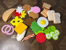 Melissa and Doug Felt Food Sandwich Play Food Set 27 pcs , Orange, 1 Count