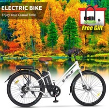 750W Ebike 26" Electric Bike Bicycle 25Mph CommuterTire Mountain Bikes Adults