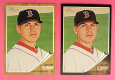 2 - 2017 Topps Heritage, Boston Red Sox - JACOBY ELLSBURY (1 black & 1 regular)