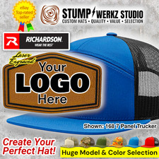 Custom Logo Hat Trucker Baseball Cap Richardson 112 312 168 Leather Patch Promo