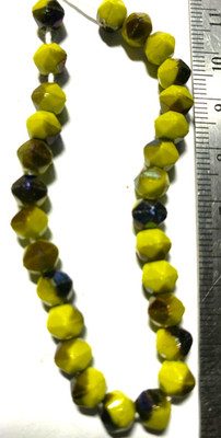 6mm Czech Rainbow AB Iris Fire Polished Beads Small 25pc 30pc