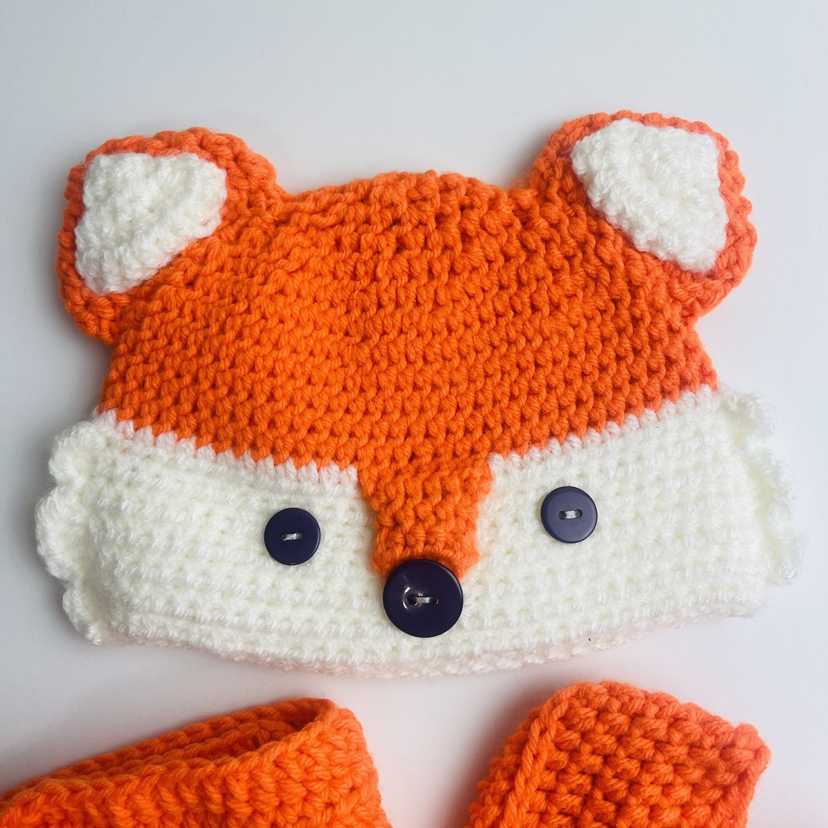 Fox Costume Cute Baby Outfit Set Photo Prop Halloween Crochet Fox