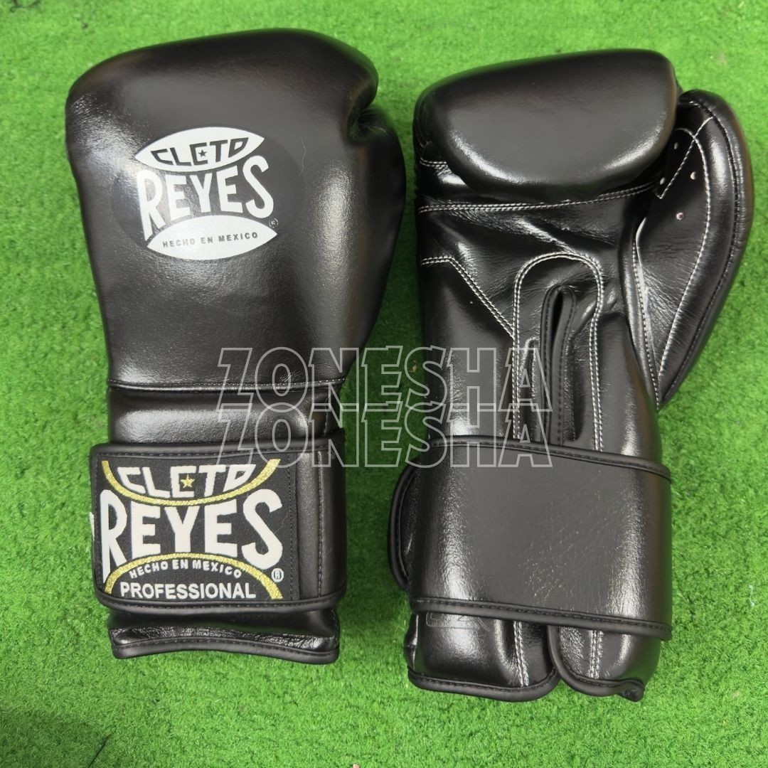 Cleto Reyes Black Hook & loop Proffesional Sparring Boxing Gloves