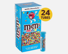M M'S Milk Chocolate MINIS Size Candy 1.08-Ounce Tube 24-Count BB: 04/2026